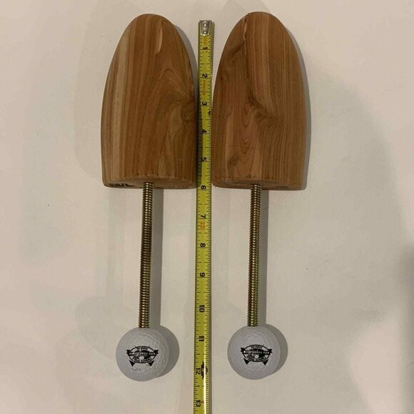 Golf Ball Shoe Tree Pair Shaper Stretcher Wooden Cedar Adjustable Men Women Gift - Picture 5 of 7